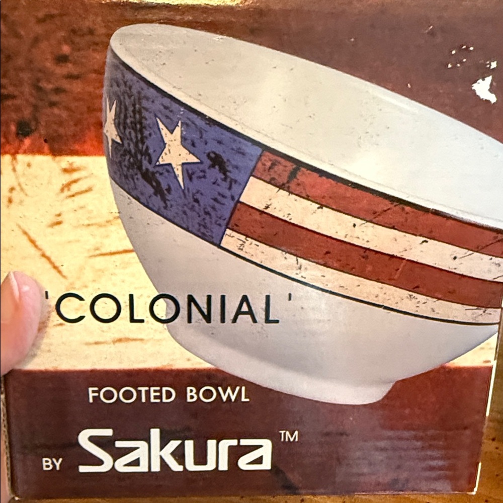 Patriotic American Flag Bowl-new in box - Picture 7 of 8
